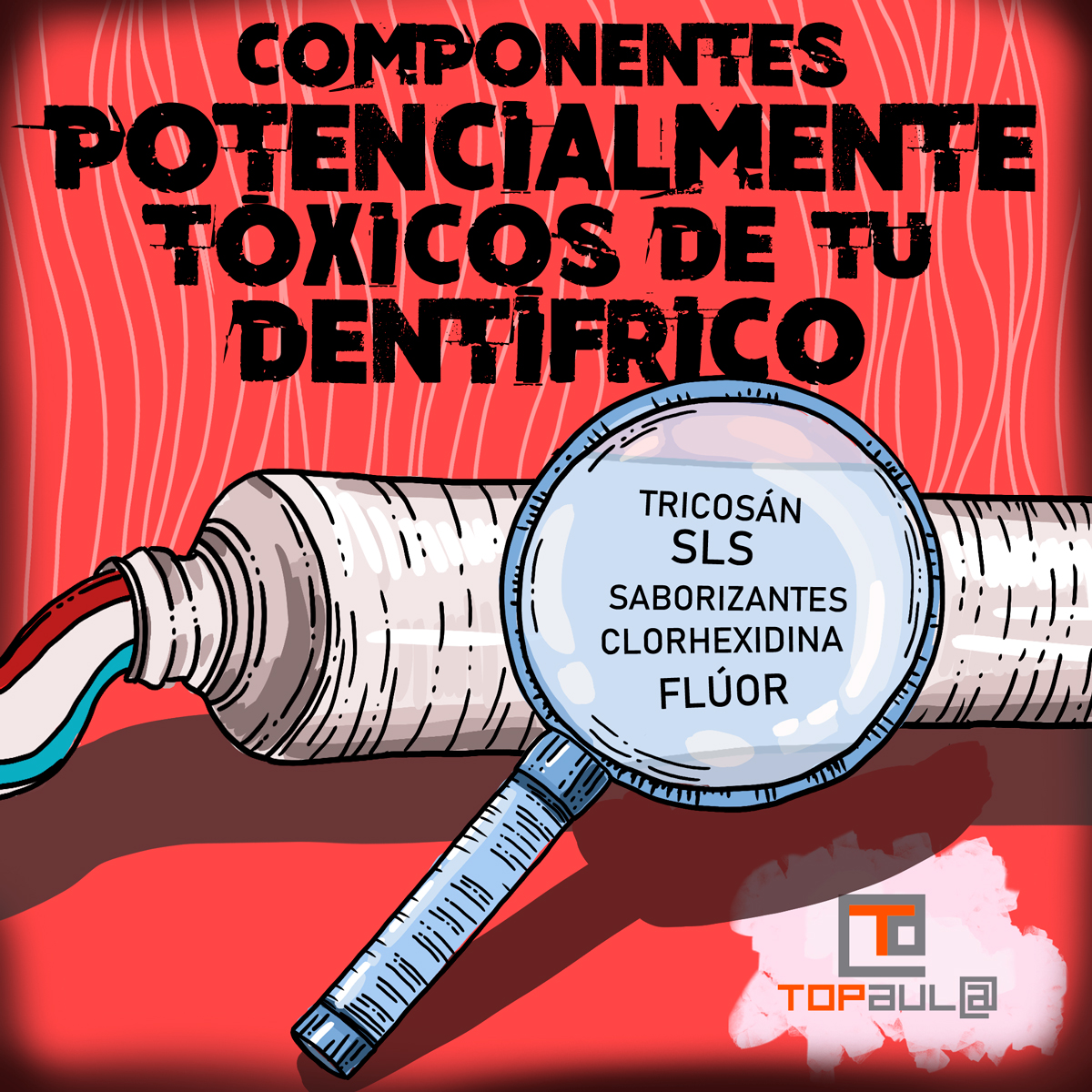 Infografia Componentes potencialmente tóxicos en tu dentífrico. ¿Los conoces? - www.topaula.com